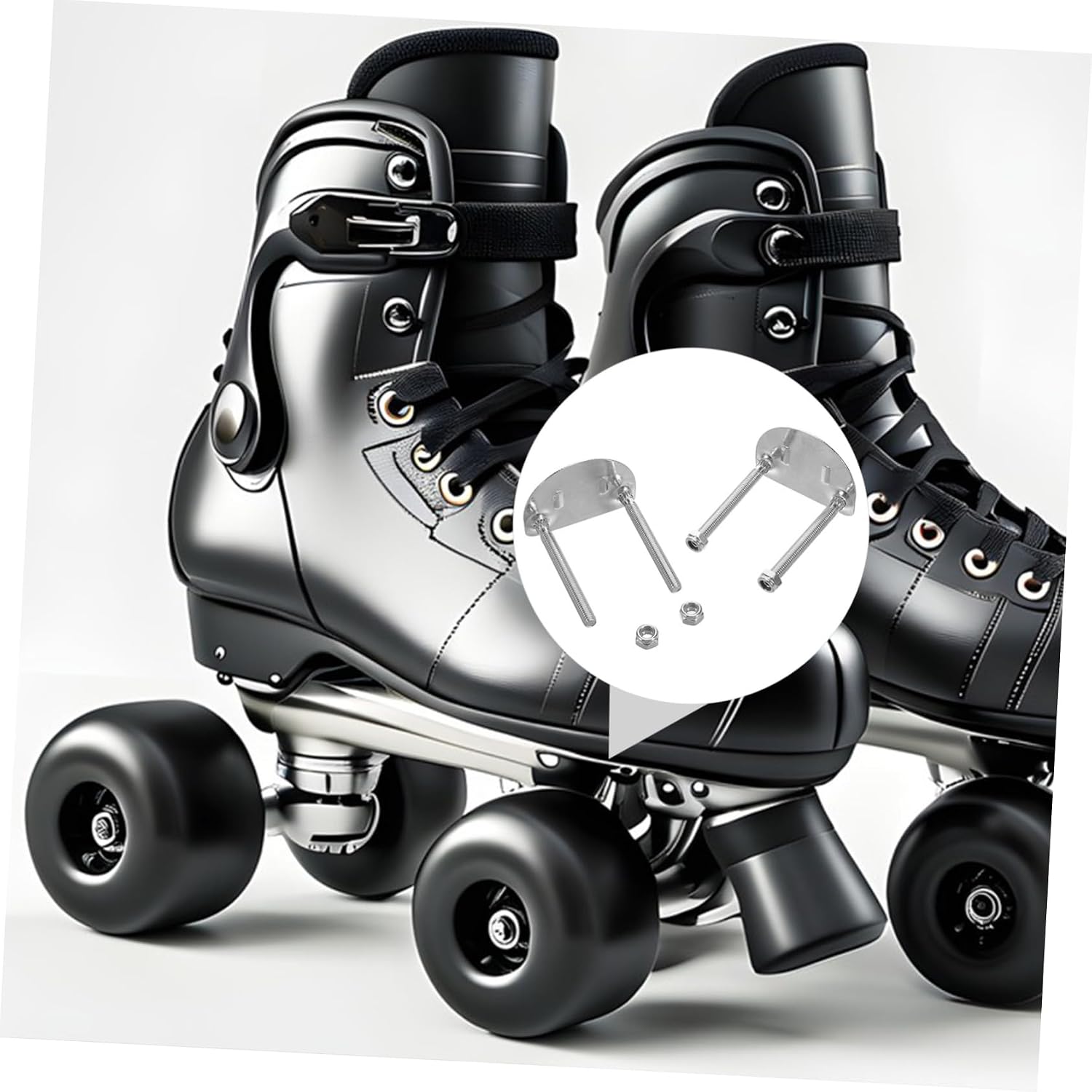 4pcs Roller Skate Base Plate Hardware Double Row Skate Base Parts for Ice Skating