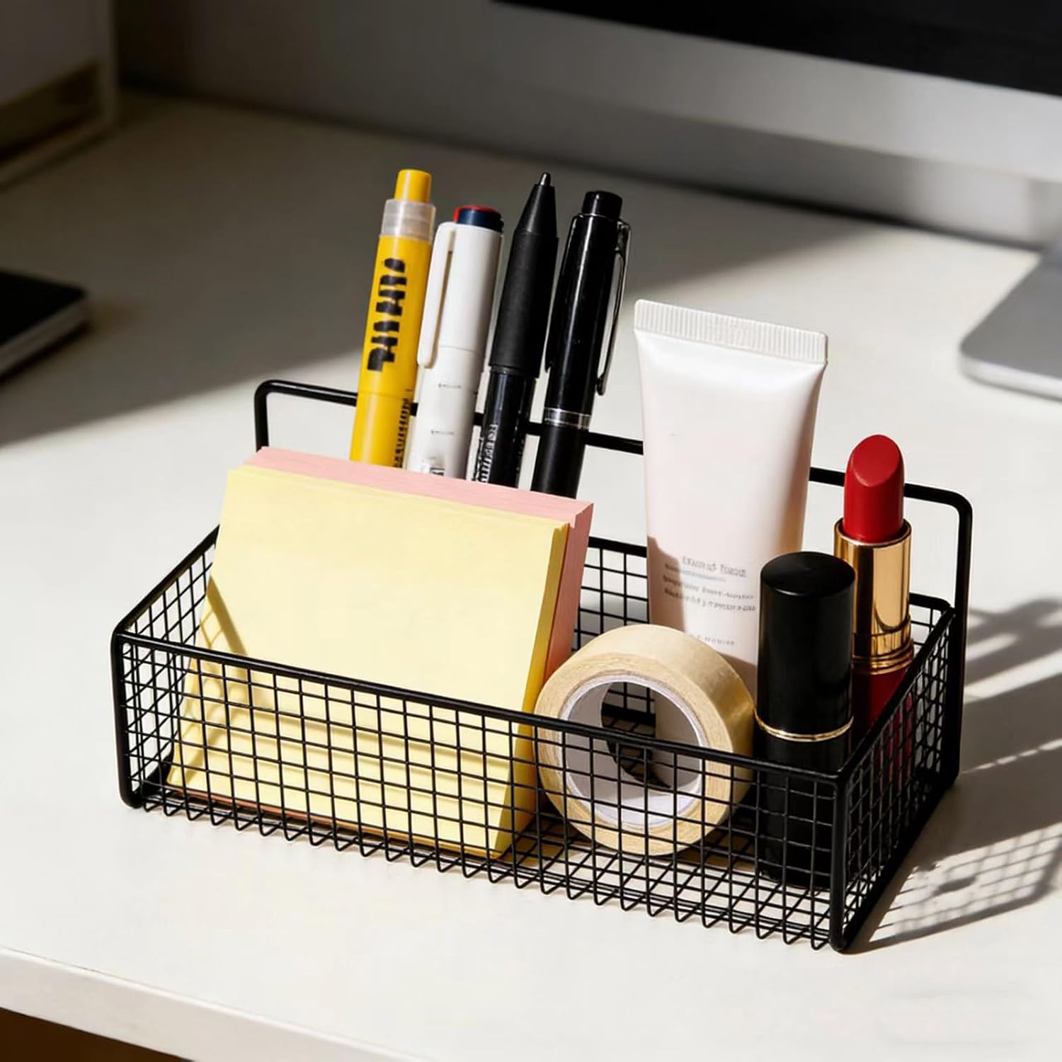 2 Pack Cabinet Door Organizer, Lid Organizer Wall Mount Pantry Door Caddy Storage Bins for Food Container Lid Kitchen Kitchen Bathroom Countertops