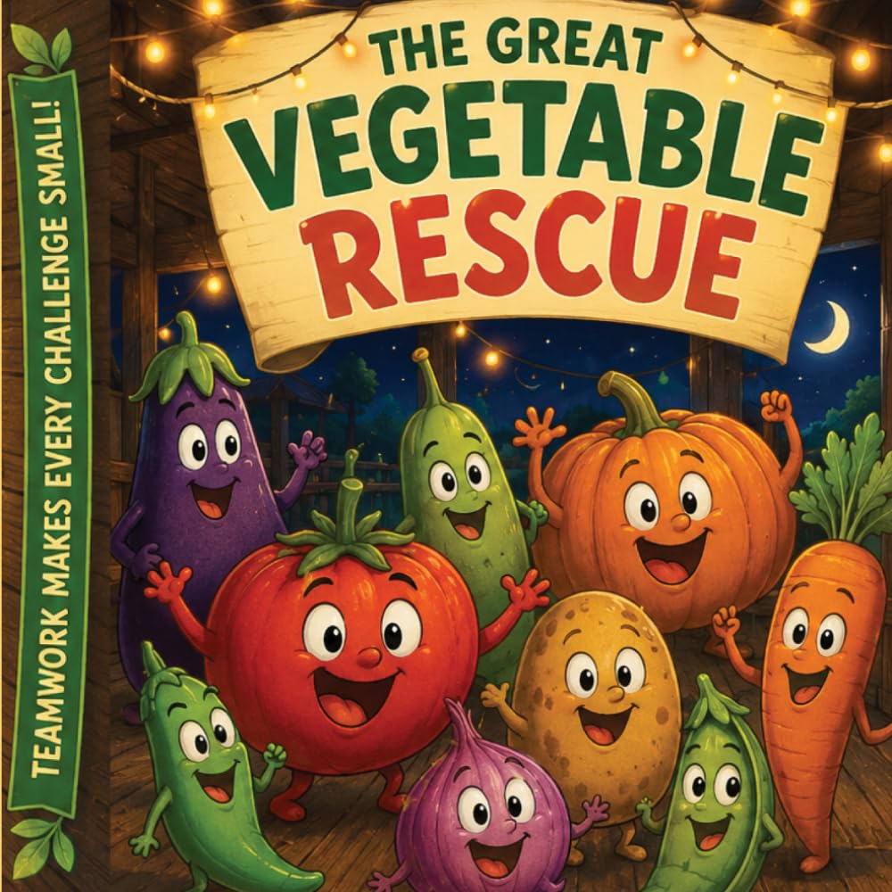 THE GREAT VEGETABLE RESCUE: A Children's Adventure Teaching Teamwork and Courage, A Fun Story About Teamwork, Friendship, and Problem Solving
