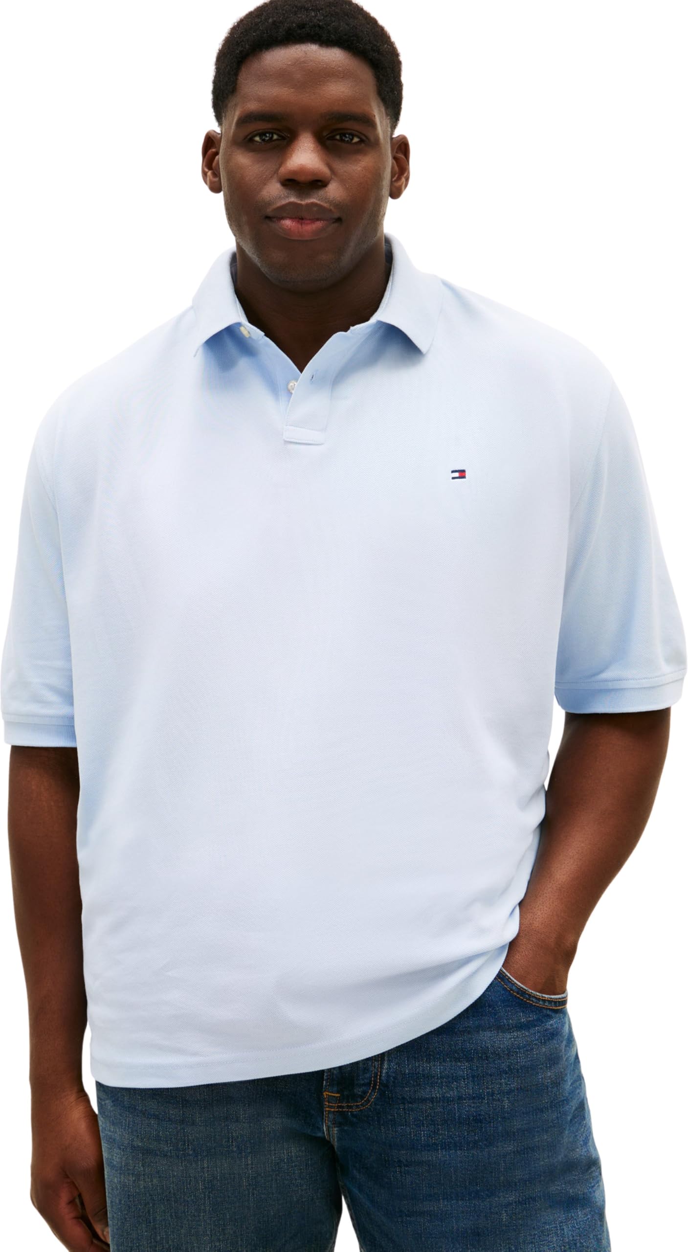 Tommy Hilfiger Men's Polo Shirt - Blue - 2XL