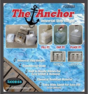 Main Access Anchor - Universal Pool Weights for Above Ground Entry Systems, Steps and Ladders (Two-Pack)