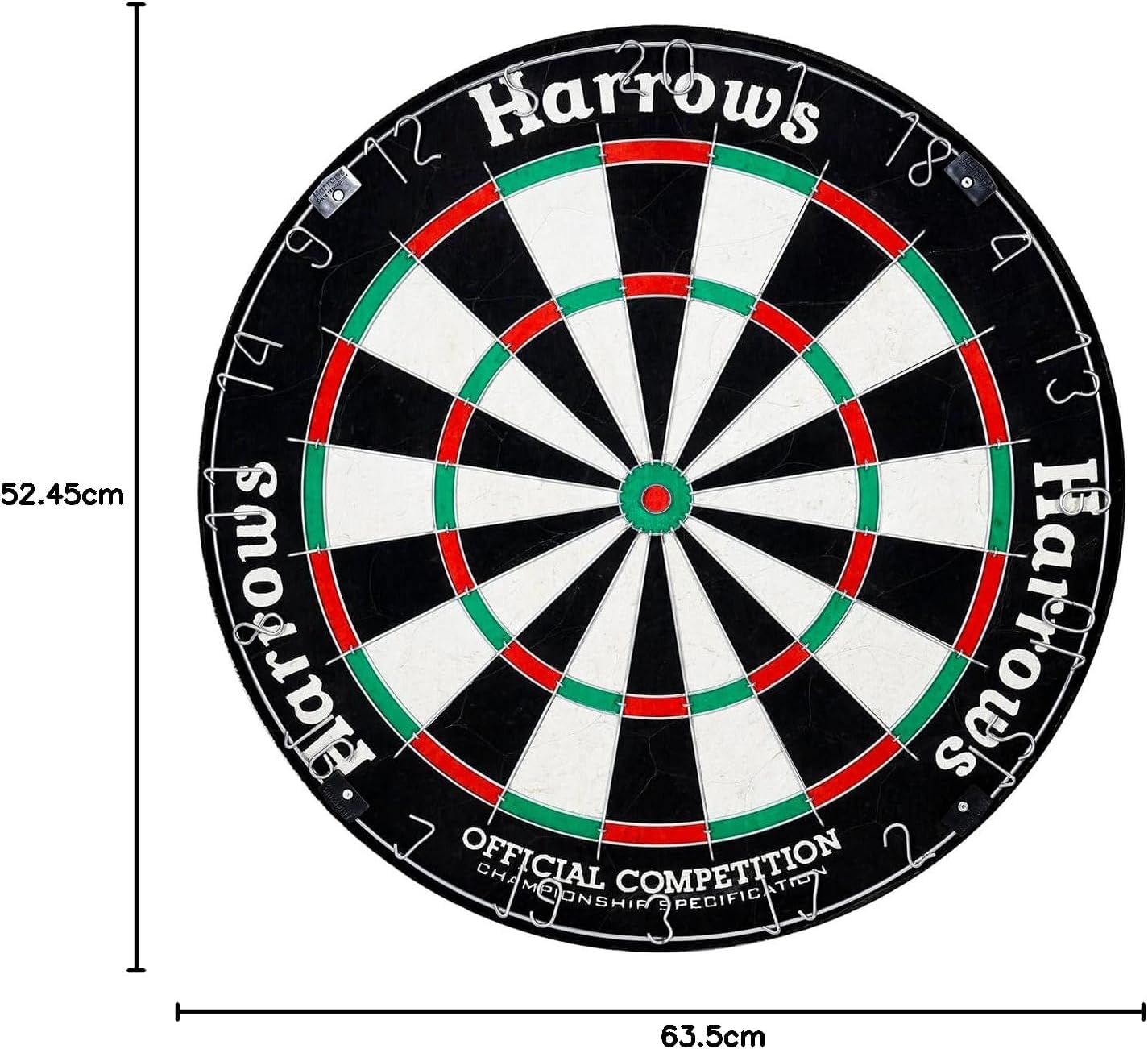 Harrows pro's choice kit fléchettes avec cible de 45 cm avec armoire et 6 fléchettes