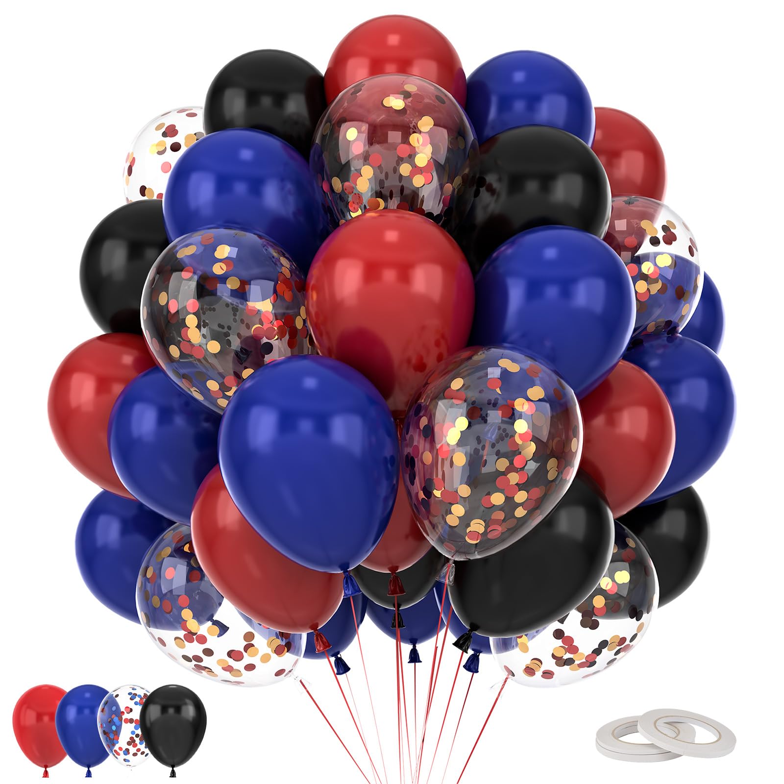 Tantanbear Latex Party Balloon Set, Eco-friendly Decorative Balloons, 42 Pcs Mixed Colors Balloons for Birthday, Celebration & Event Decoration for Adults and Kids