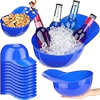 Vista 11 de Tanlade Casco de béisbol de plástico grande de 72 onzas, cuencos de béisbol, cuencos para aperitivos, helado, postre para trabajadores de Rojo