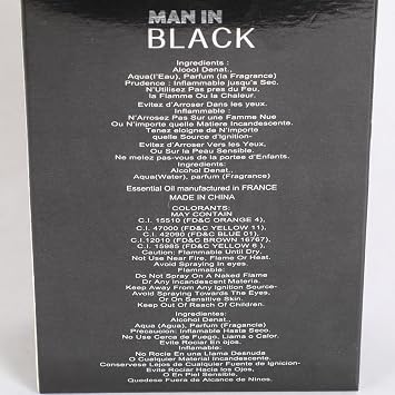 MAN IN BLACK Mens Perfume Eau de Parfum Fruity Sweet Woody Masculine Scent 100ml / 3.4 fl oz