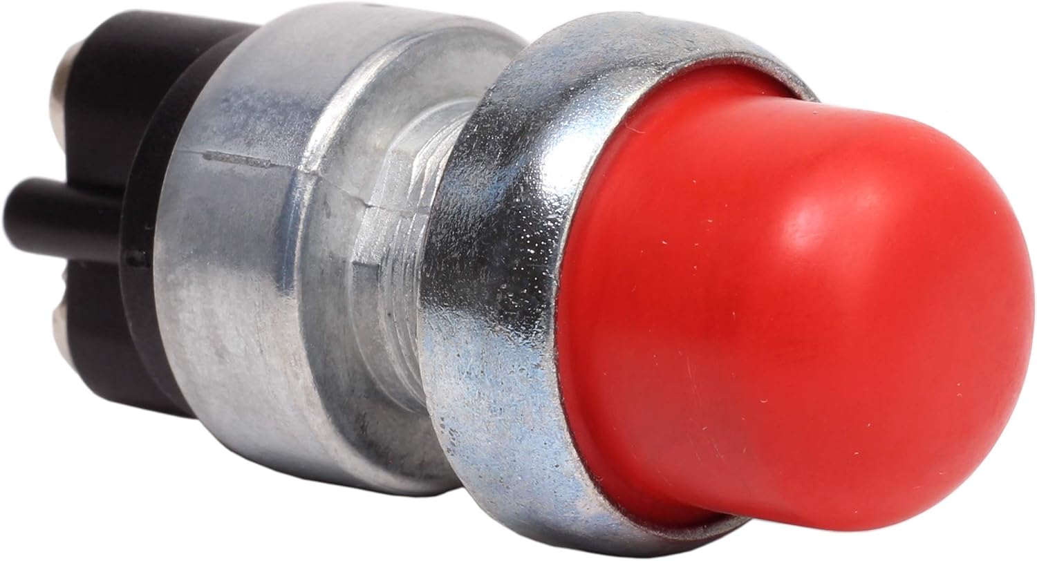 Fastronix 3 Pack Heavy Duty Push Button Momentary Start Switch Red Neoprene Cap