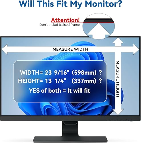 Miniatura 4 de IPROKKO - Filtro de pantalla de privacidad de computadora de 19 pulgadas para monitor de pantalla ancha 5:4, extraíble de 19 pulgadas, protector de