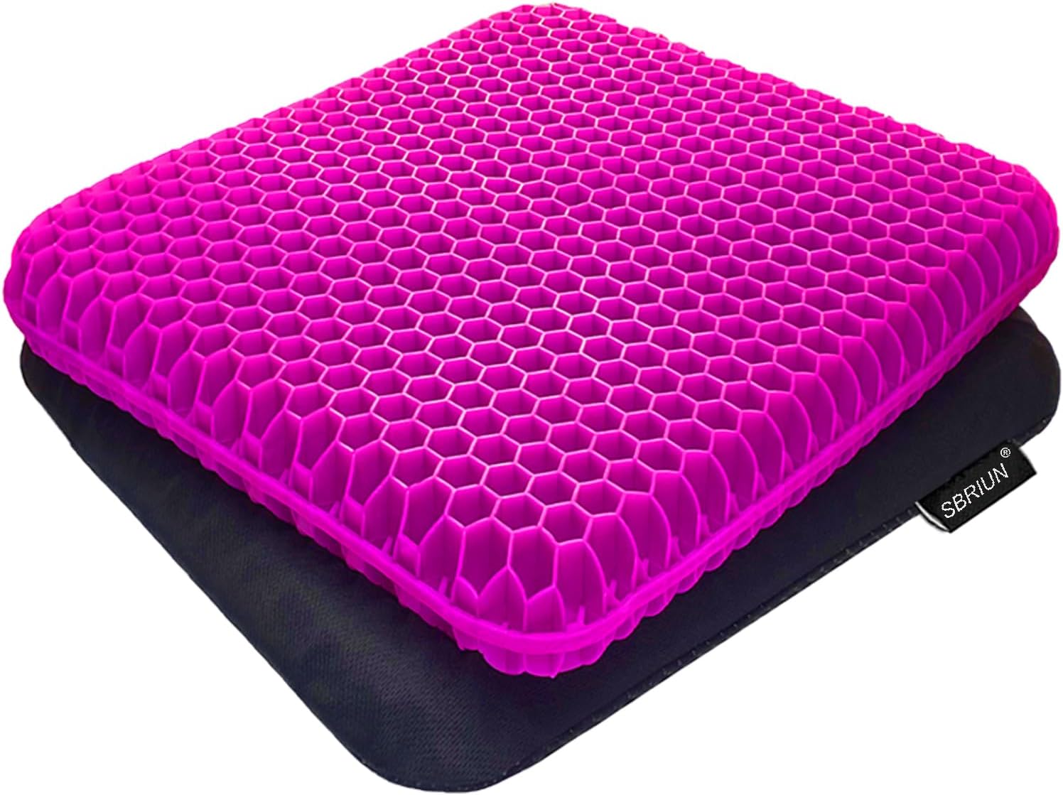 Super Large & Thick Gel Seat Cushion for Long Sitting Pressure Relief - Non-Slip Gel Chair Cushion for Back, Sciatica, Tailbone Pain Relief - Seat Cushion for Office Desk Chair, Car Seat, Wheelchair
