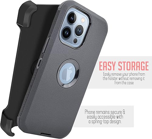 Miniatura 5 de Jackpot Wireless Diseñado para iPhone 13 PRO (6.1 pulgadas) Funda de protección completa de cuerpo completo clip de cinturón resistente con