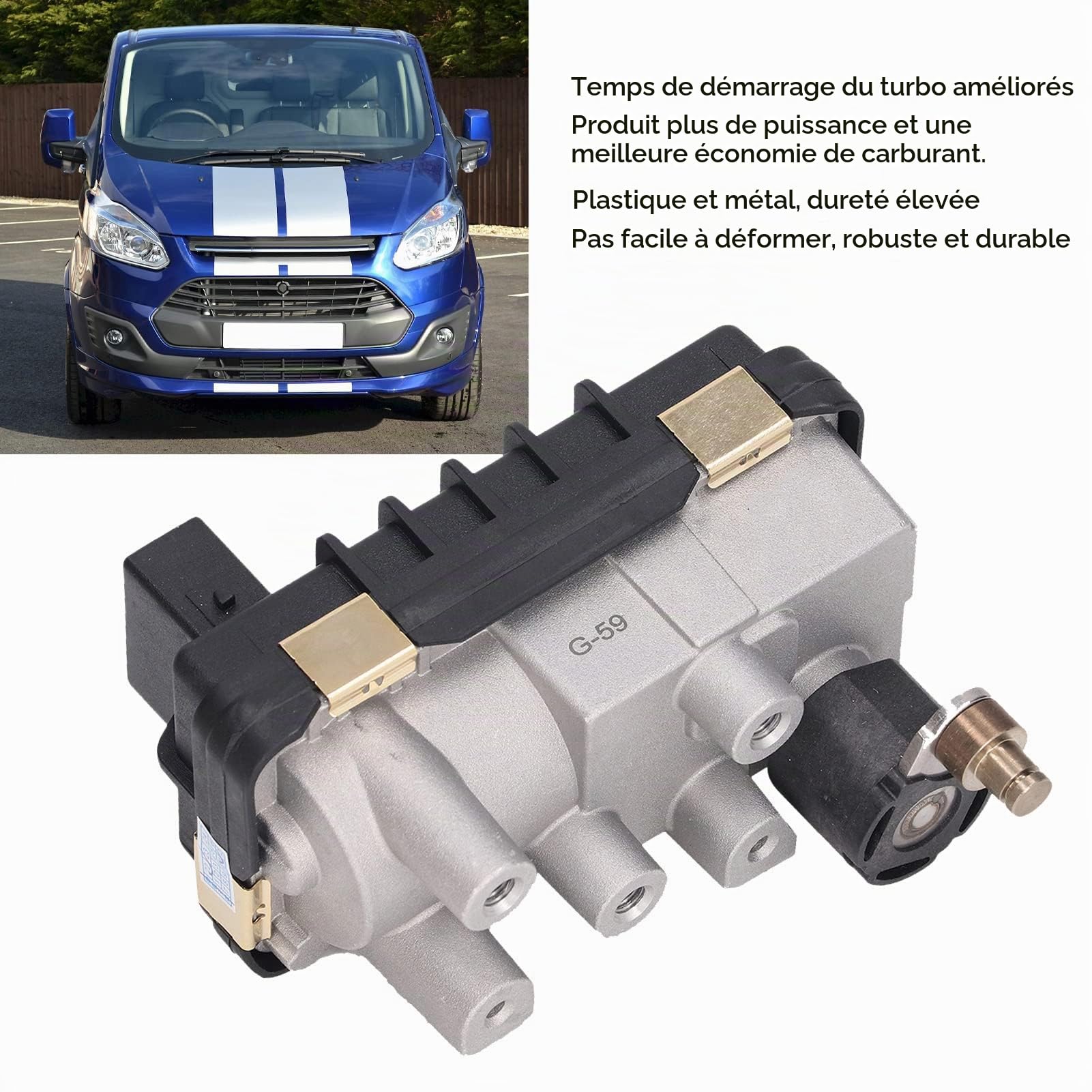 Actionneur Turbo, Actionneur électrique Turbo 6NW009550 Remplacement de Structure Compacte pour Transit Custom 2.2 TDCi