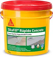 Sika - Impermeabilizante líquido - SikaFill Rápido Cinza Concreto – Borracha Liquida- Fácil de aplicar - Balde 15Kg
