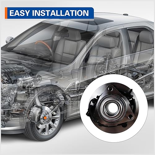 Miniatura 3 de PAROD 515151 Conjunto de cubo de rueda delantera y rodamiento compatible con Ram 1500 2012-2018, Ram 1500 Classic 2019 5Lugs con ABS