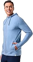 Vista 10 de Coolibar Sudadera con capucha y cremallera para hombre - Protección solar UPF 50+ - LumaLeo