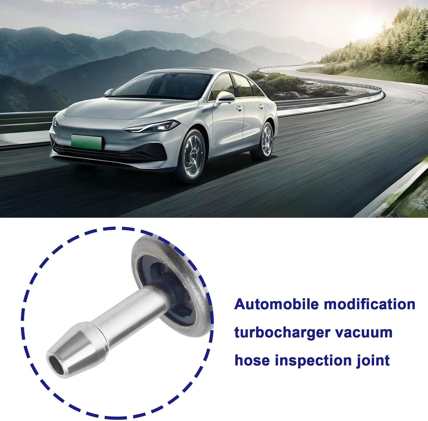 The Lord of the Tools Car Turbocharger Pipe Fitting Silicone Boost Pipe Hose Nipple Turbo Vacuum VAC Gauge Fitting TDI Aluminum Alloy Fit for 4mm Inner Diameter Pipe