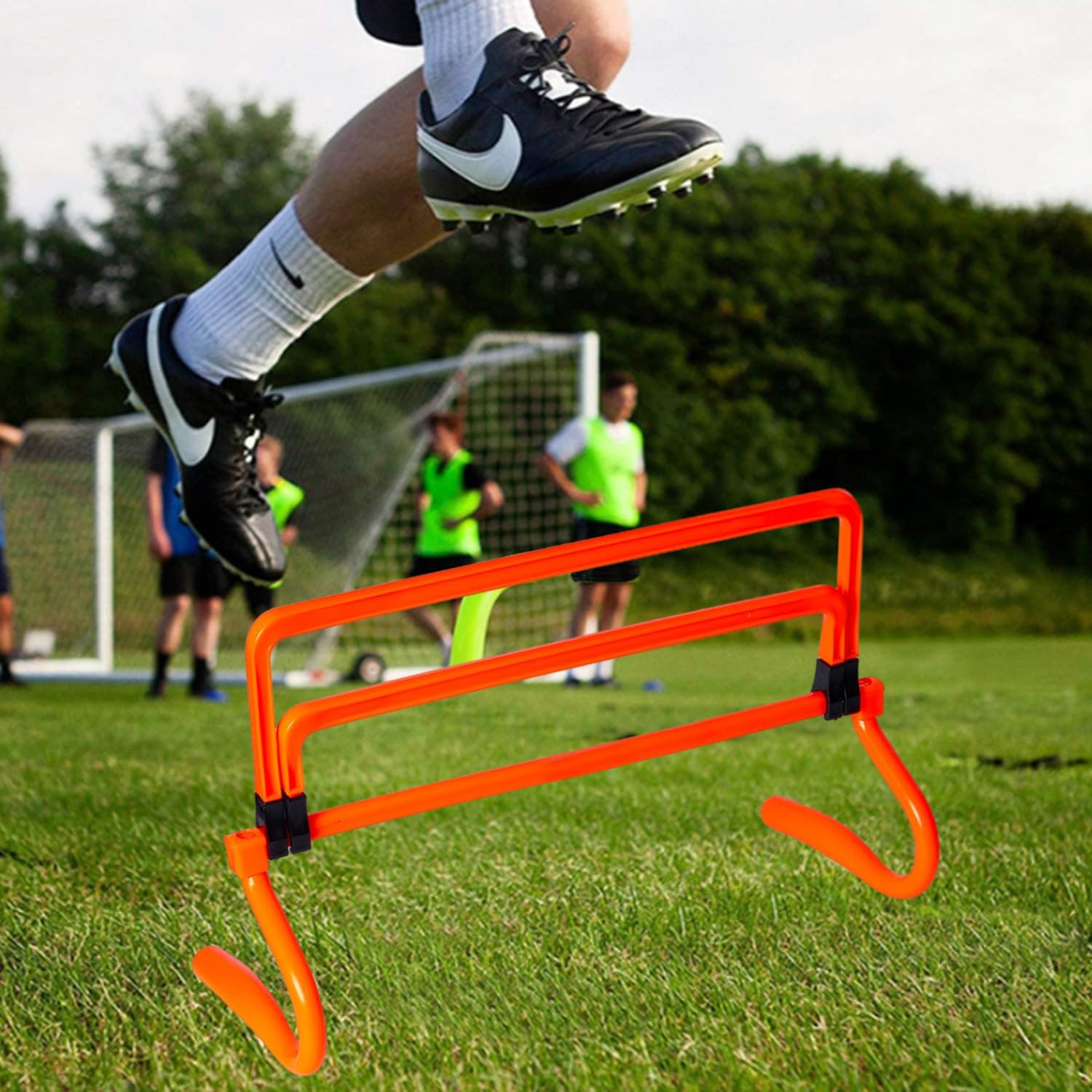 Speed Agility Lot de 6 Obstacles, D'entraînement de Vitesse Réglables en Hauteur 4 Obstacles D'agilité et de Vitesse, pour Entraînement D'agilité, Obstacles de Coordination