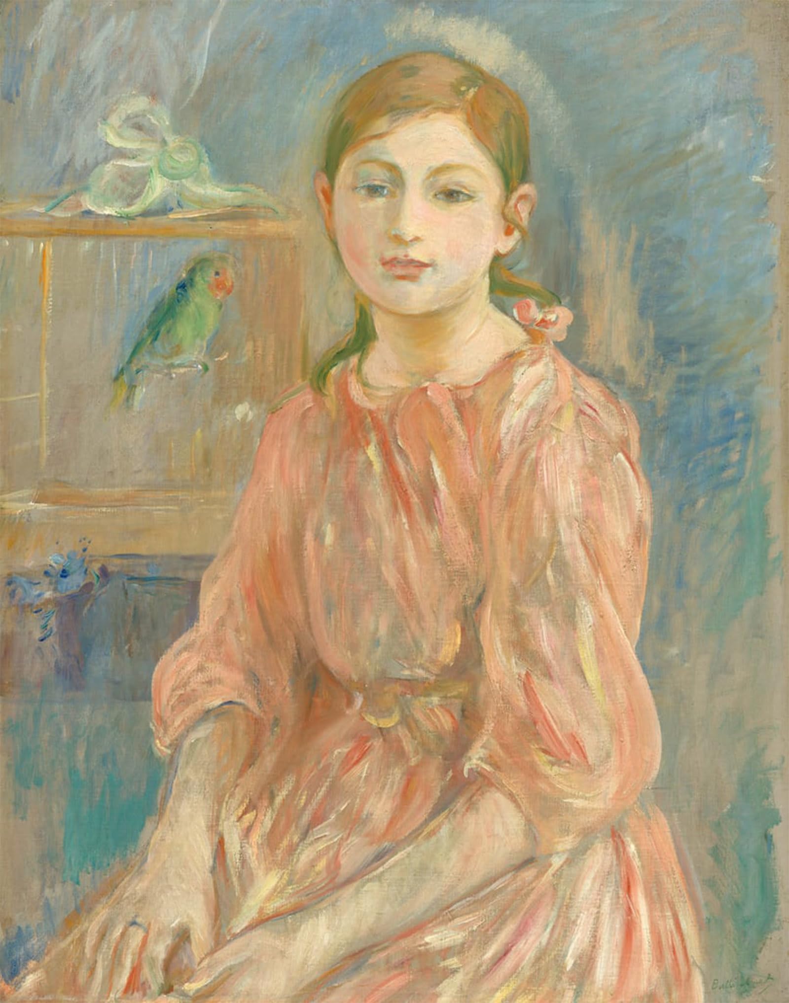 SERENDIPITP Retro Picture Poster Wall Art Pictures Painting the Artist by Berthe Morisot Wall Art Canvas Print for Wall Decor 60x90cm