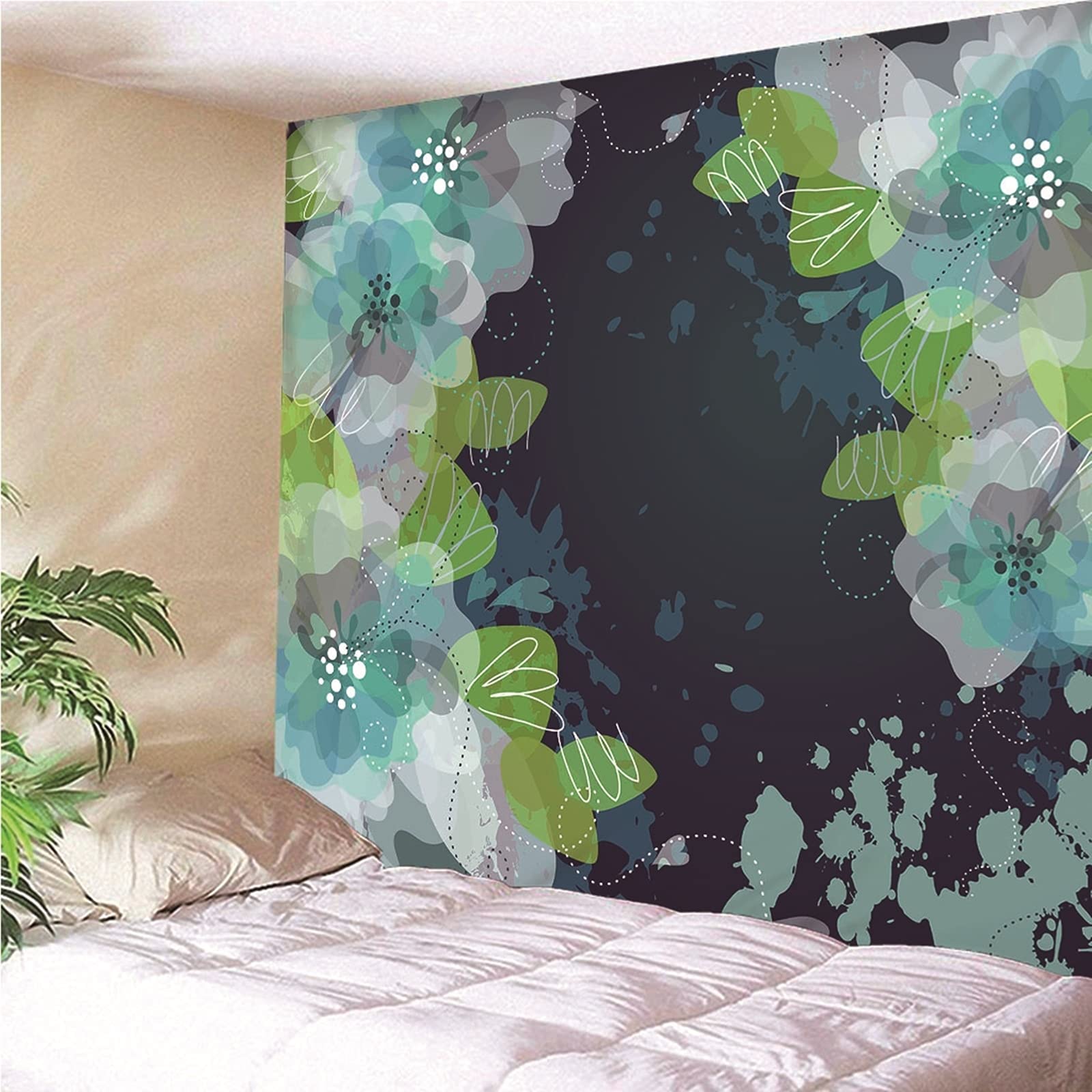Aeici Tapiz Tela Pared, Tela Pared Decorativa Sinple Tapiz Pared Wall Hanging, Bedsheet(240X220Cm)