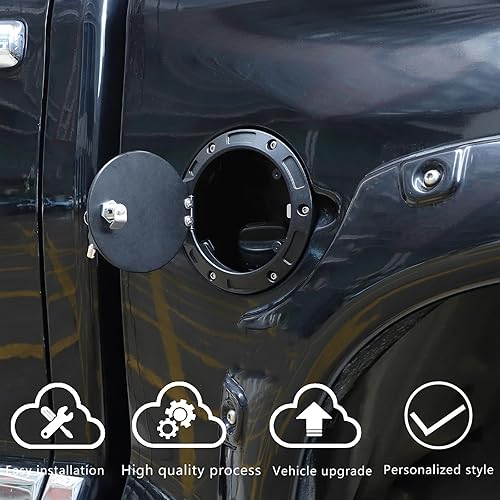 Miniatura 2 de Tapa de repuesto antirrobo para depósito de combustible de automóvil, compatible con Toyot Tundra 2017-2021, tapa de puerta de tanque de gasolina