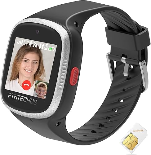 PTHTECHUS Reloj con GPS 4G para niños, reloj inteligente para niños con WiFi, diario, mensajes de voz y videollamadas, ubicación GPS, modo escolar