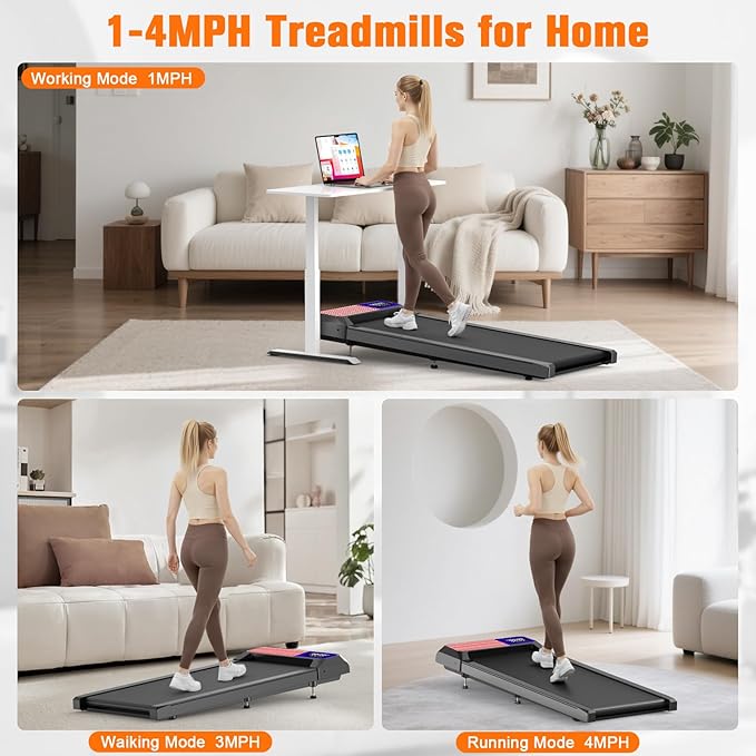 Caminadora Eléctrica Plegable 2.5HP con Inclinación Rojo Azul miniatura 4