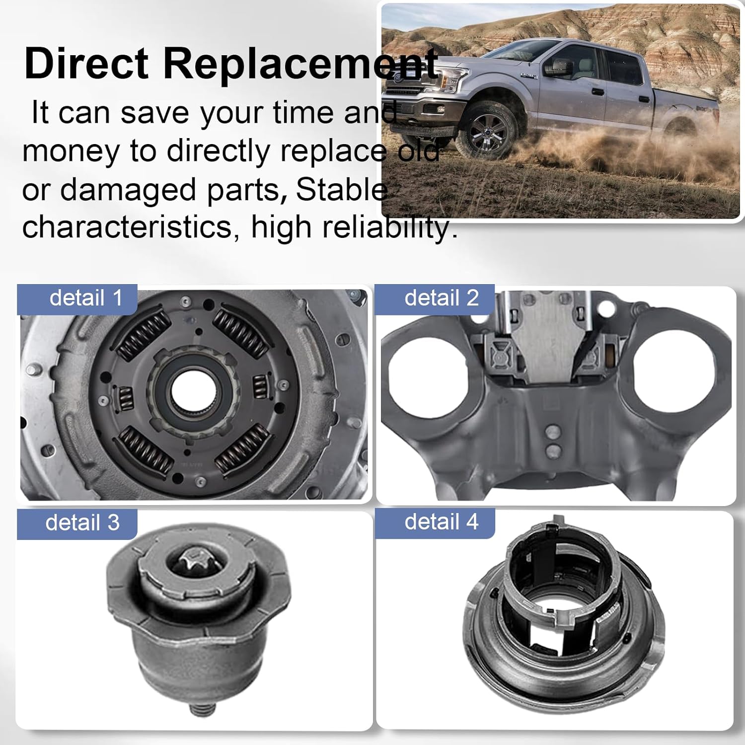 6DCT250 DPS6 Auto Transmission Clutch Kit with Clutch Release Fork Lever Fits Ford Focus 2011-up/Fiesta 2012-up/B-MAX2012-up/EcoSport 2013-up/Figo 2014-up