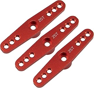 3Pack ShareGoo Aluminum Alloy 25T Servo Horn Double Arm Steering Arms Compatible with Futaba Savox Power HD HSP MG995 Serv...