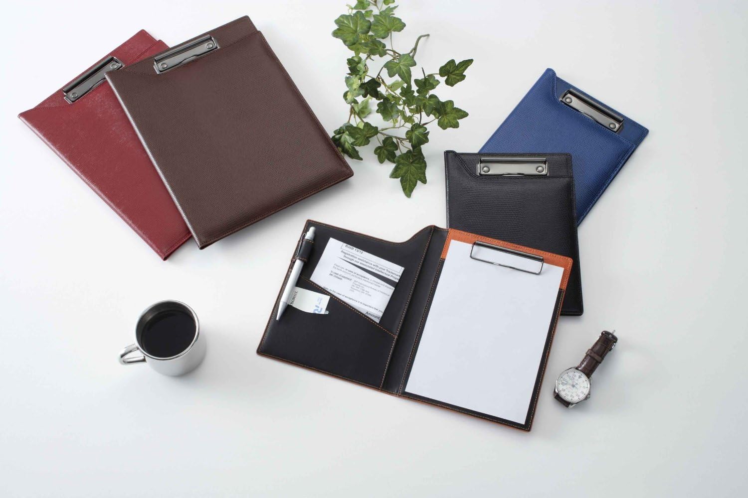 Raymay Fujii ZVF290E Clipboard, Clip File, Zeit Vector, A4, Dark Brown