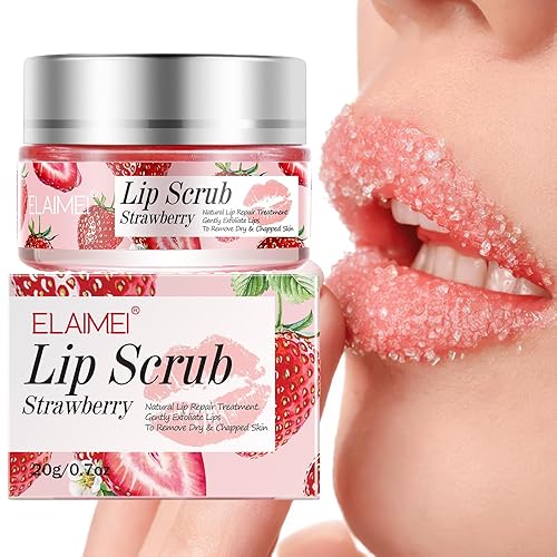 MIELIKKI Exfoliante de labios, exfoliante de labios, esmalte de labios de azúcar, exfoliante de labios para labios agrietados y secos, hidratante de