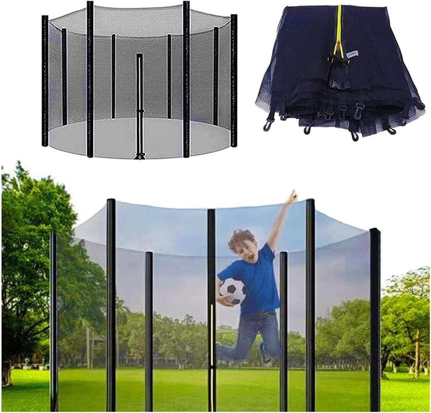 Trampoline Safety Net Trampoline Safety Net Enclosure Surround 6ft/8ft/10ft/12ft