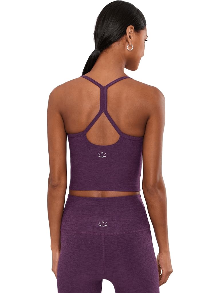 Purple Beyond Yoga Spacedye Slim Racerback Cropped Tank