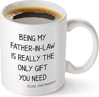 Father In Law Mug Being My Father In Law is The Only Gift You Need Father In Law Gift From Daughter In Law Fathers Day Christmas Gift for Father In Law Birthday Retirement Starter Fluid White Mug 11oz
