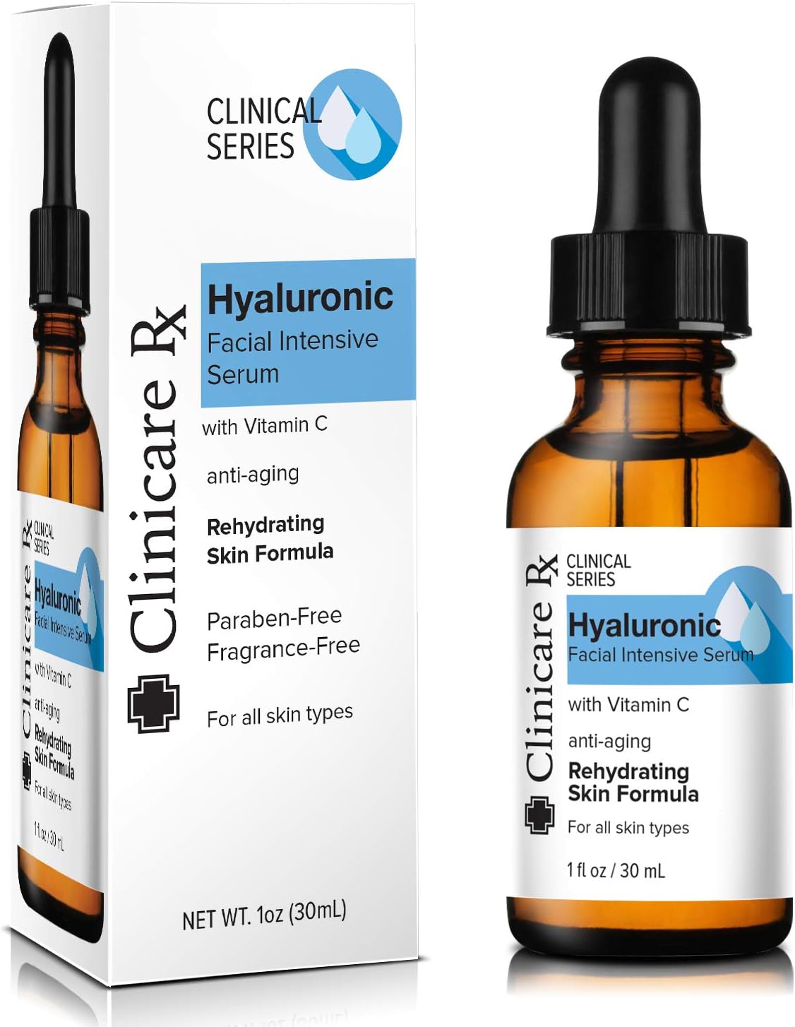 Hyaluronic Acid Serum for Face - Non-Greasy - Vegan Anti-Aging Serum with Intense Hydration & Moisturization - 1 Oz