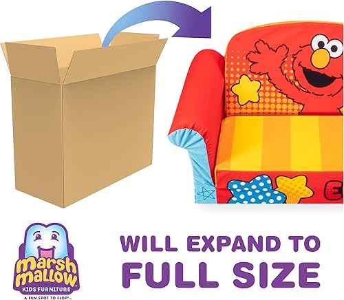 Miniatura 40 de Marshmallow Muebles, Niños 2-en-1 Flip Open Foam Comprimido Sofá, Disney La Sirenita