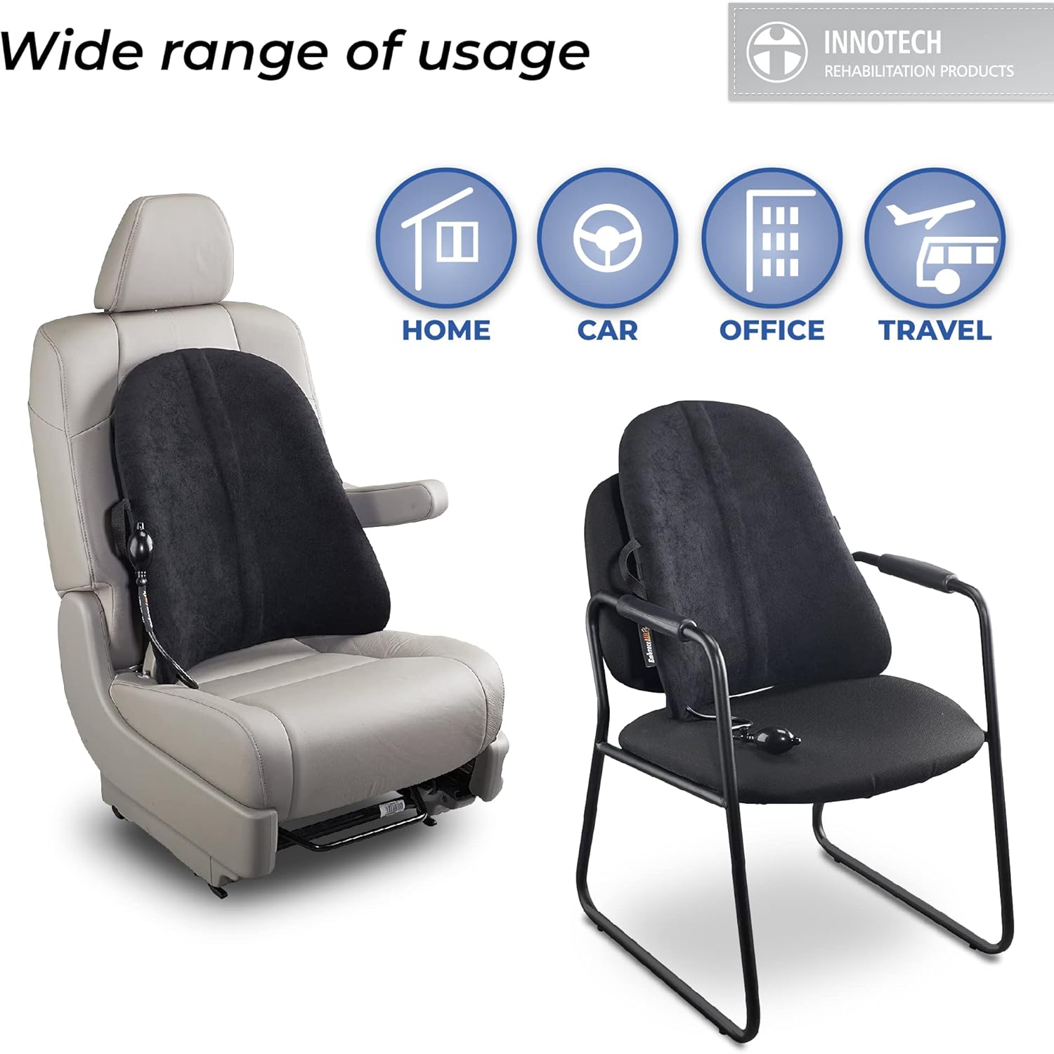 Innotech EmbraceAIRPlus Deluxe Backrest – Personalized Comfort & Pain Relief with Adjustable Air Support