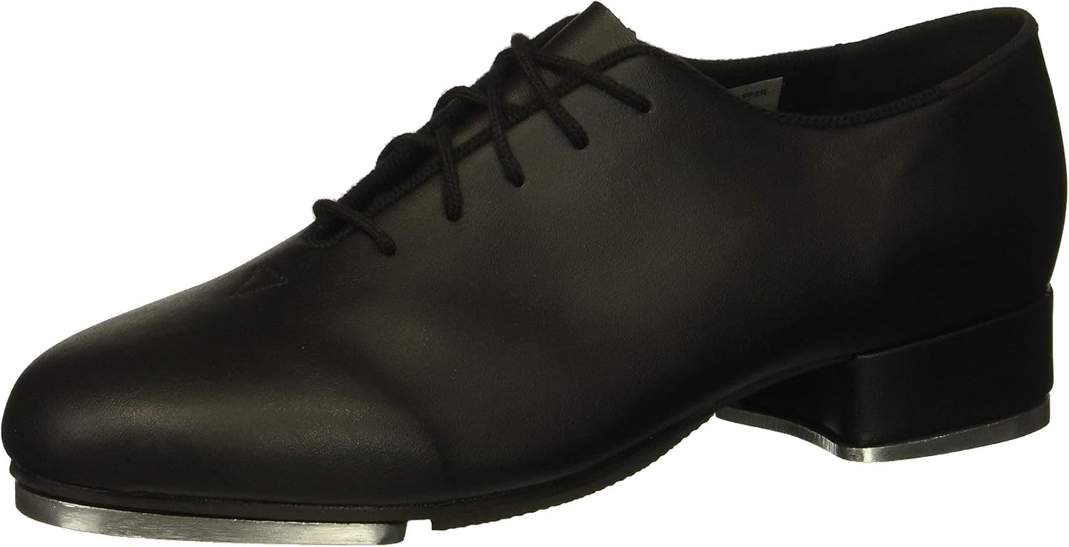 Leo Women's Jazz TAP Dance Shoe, Black, 9 Medium US