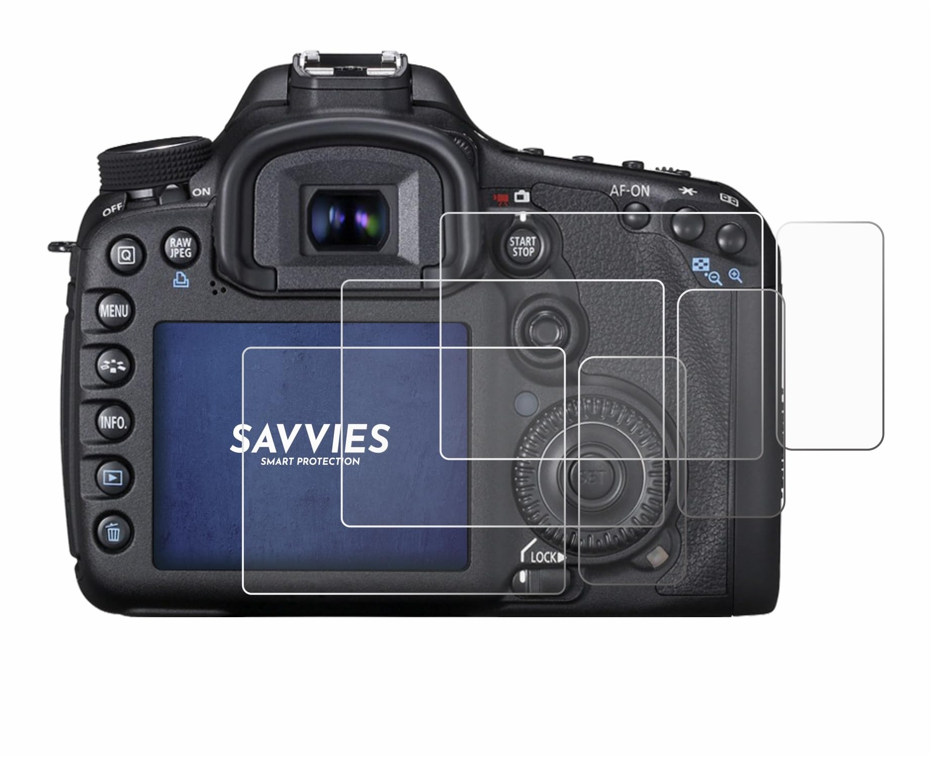 Savvies 6 Pellicole Protettive Per Canon EOS 90D – Trasparenti, Anti Graffio, Touch Compatibili