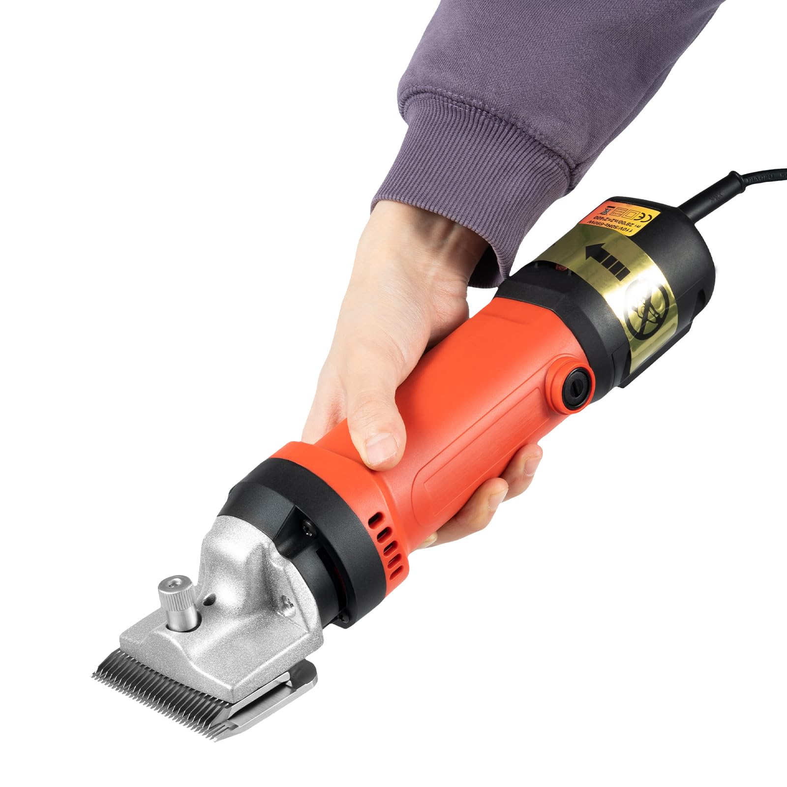 KWCWB Horse Shears Professional Electric Animal Grooming Kit, 350W Electric Horse Clippers for Grooming, 6 Speed Portable Low Noise Farm Livestock Clipper Trimmer