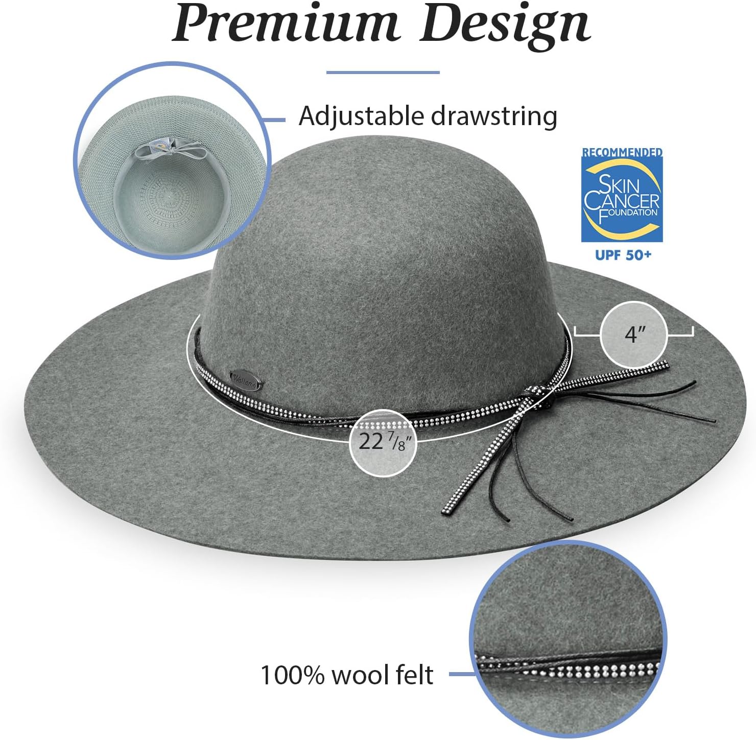 Wallaroo Hat Company – Women’s Cambria Sun Hat – UPF 50+ Sun Protection, Wide Brim, Adjustable Sizing for Medium Crown Sizes