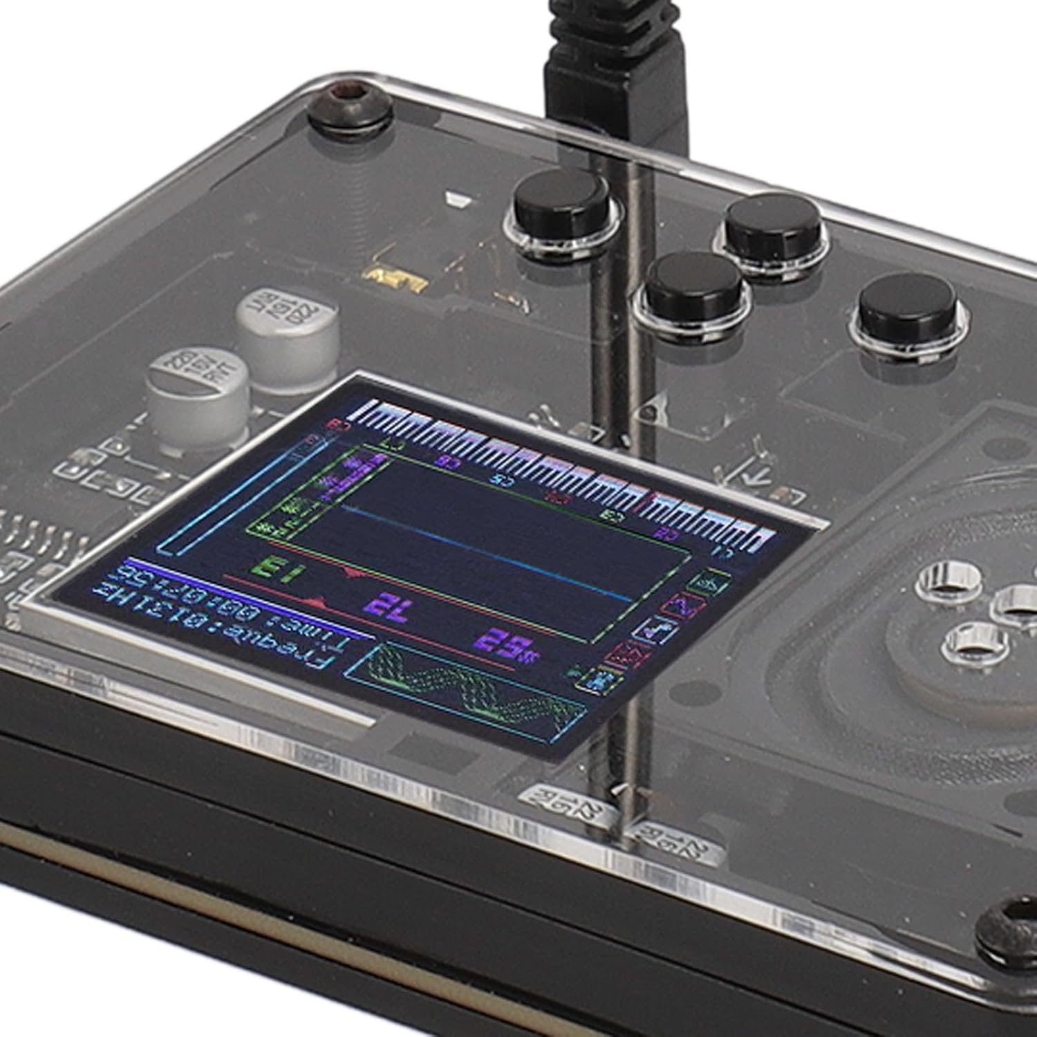 Mini Theremin Musical Electronic Instrument, Multiple Adjustable Voices Theremin Vintage Musical Module with Type C Interface, 70 Kinds of Tones