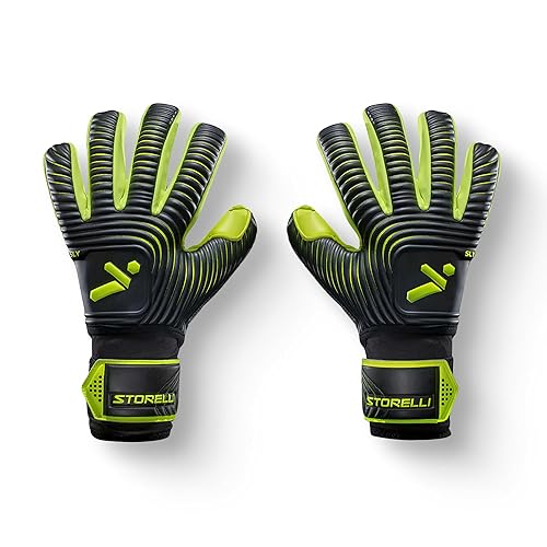 Storelli Silencer Goalkeeper Gloves, with Removable Finger Spines, High-Impact Hand