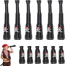 Piraten Kindergeburtstag, 12 Stück Piraten Fernrohr für Kinder Mitgebsel Pirat Teleskop Kindergeburtstag Set für Piratenzubehör Spielzeug Piratenparty Accessoires Kostüm Zubehör Kinder