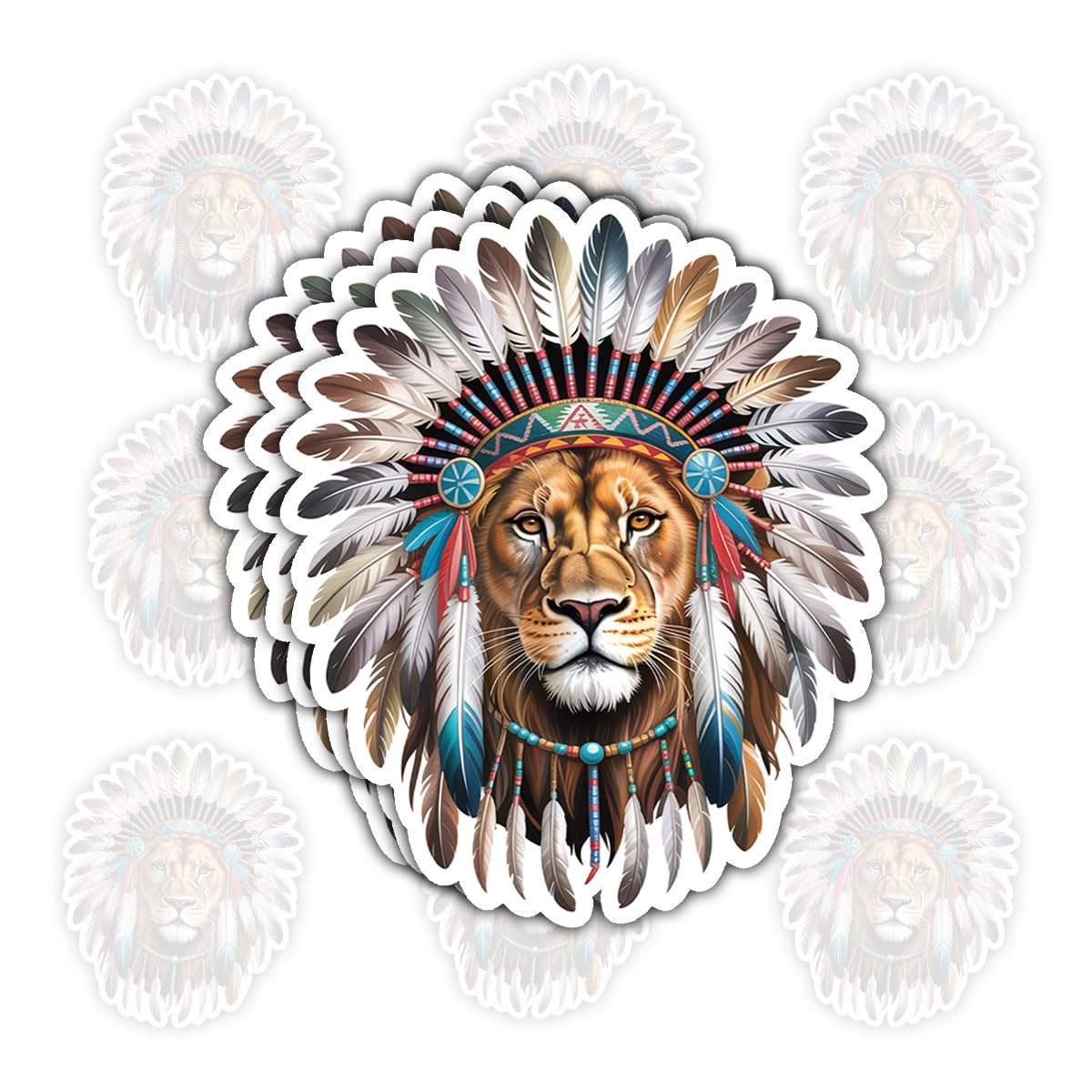 Calcomanías de diseño de león tribal como regalo original para amantes de los animales