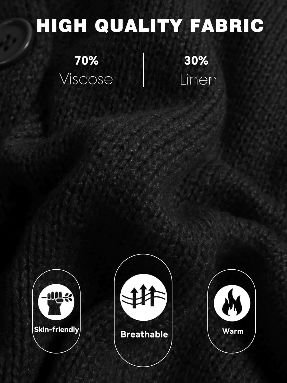 QIANXIZHAN Women's Chunky Cardigan Sweaters, V-Neck Knit Button Cropped Sweater Fall Fashion 2026 - Image 5