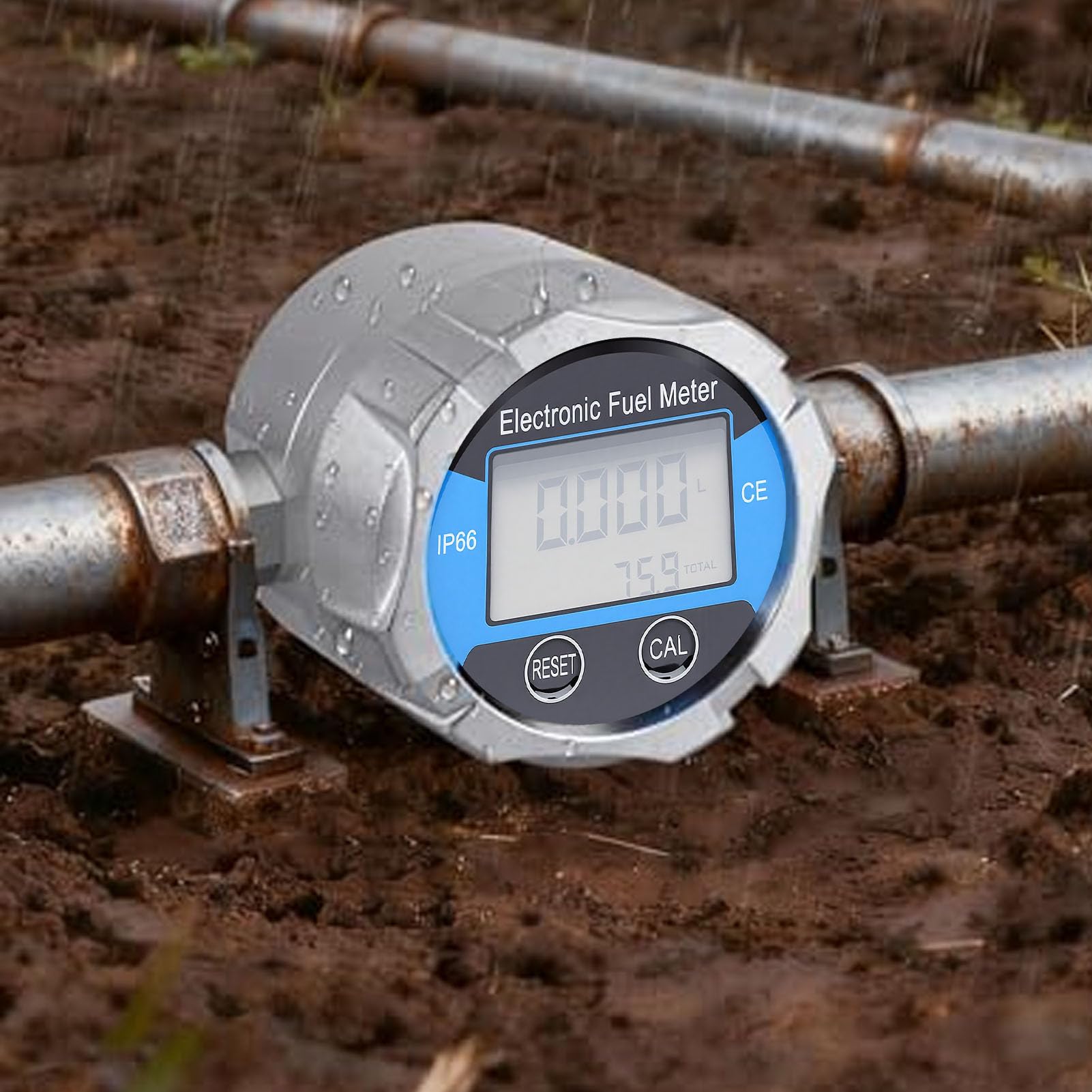 Topiky Medidor de Flujo de Engranaje Digital Confiable para Medir Aceite y Líquidos de Alta Viscosidad Precisión ±0,5% Aluminio Fundido 1 Unidad