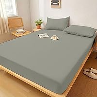 Vista 37 de Cottingon Sábana bajera ajustable para cuna: 1 unidad, 33x75 pulgadas, gris oscuro, 100% microfibra, bolsillo profundo, suave y lujosa, fácil cuidado