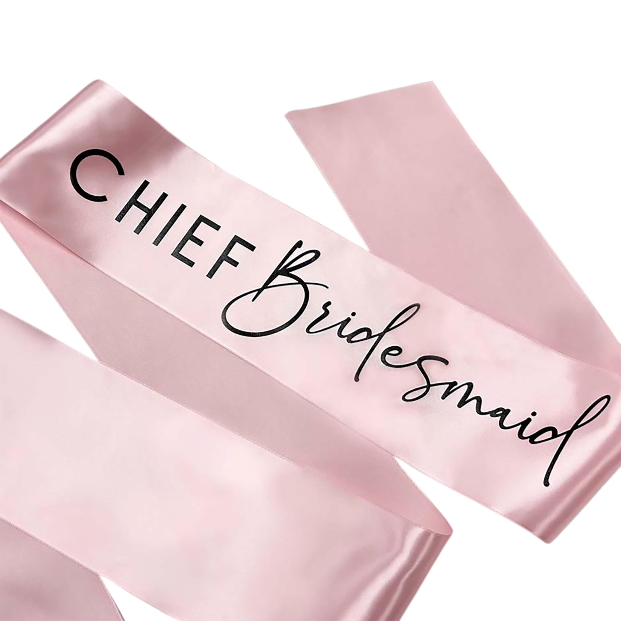 Chief Bridesmaid Sash, Pink Bride Tribe, Hen Party Accessory, Adjustable, Standard 1.7m or Plus Size 2.1m