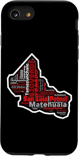 Miniatura 8 de Funda para iPhone X/XS San Luis Potosí México Mapa Ciudades Y Municipios