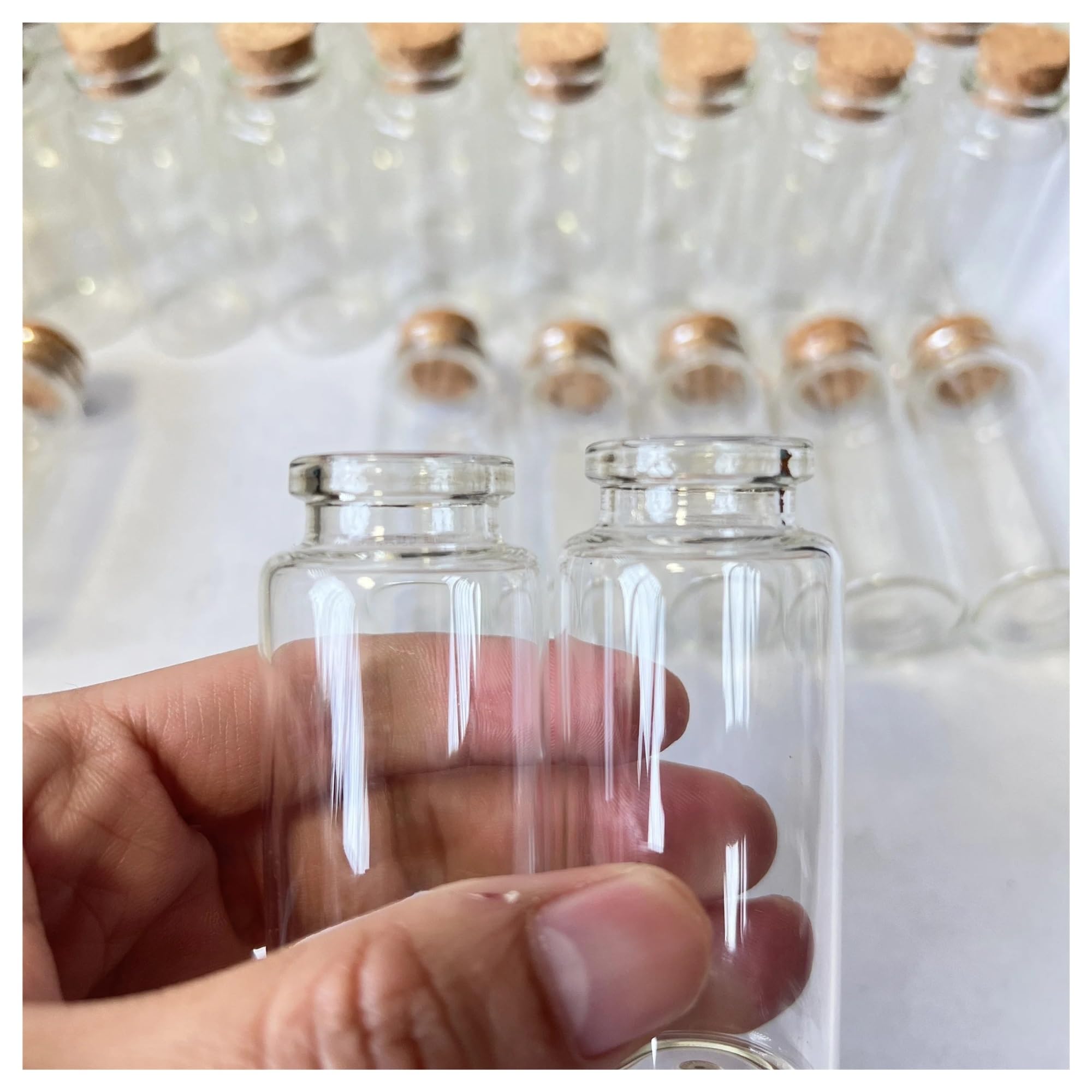 MENGKE Frascos de vidrio de 30 ml (30 x 70 mm), con corcho, pequeños tubos de ensayo, transparentes, ideales for bodas, regalos, 15, 36 y 56 unidades.(15 pieces)