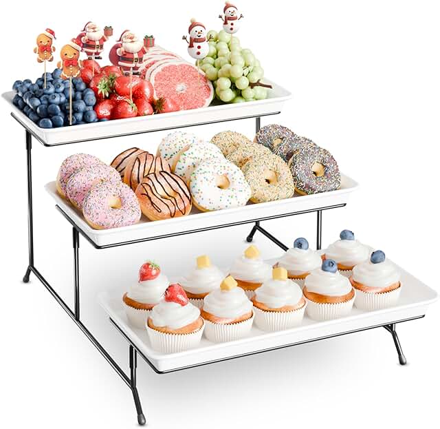 3-Tier Melamine Serving Tray Set, 14