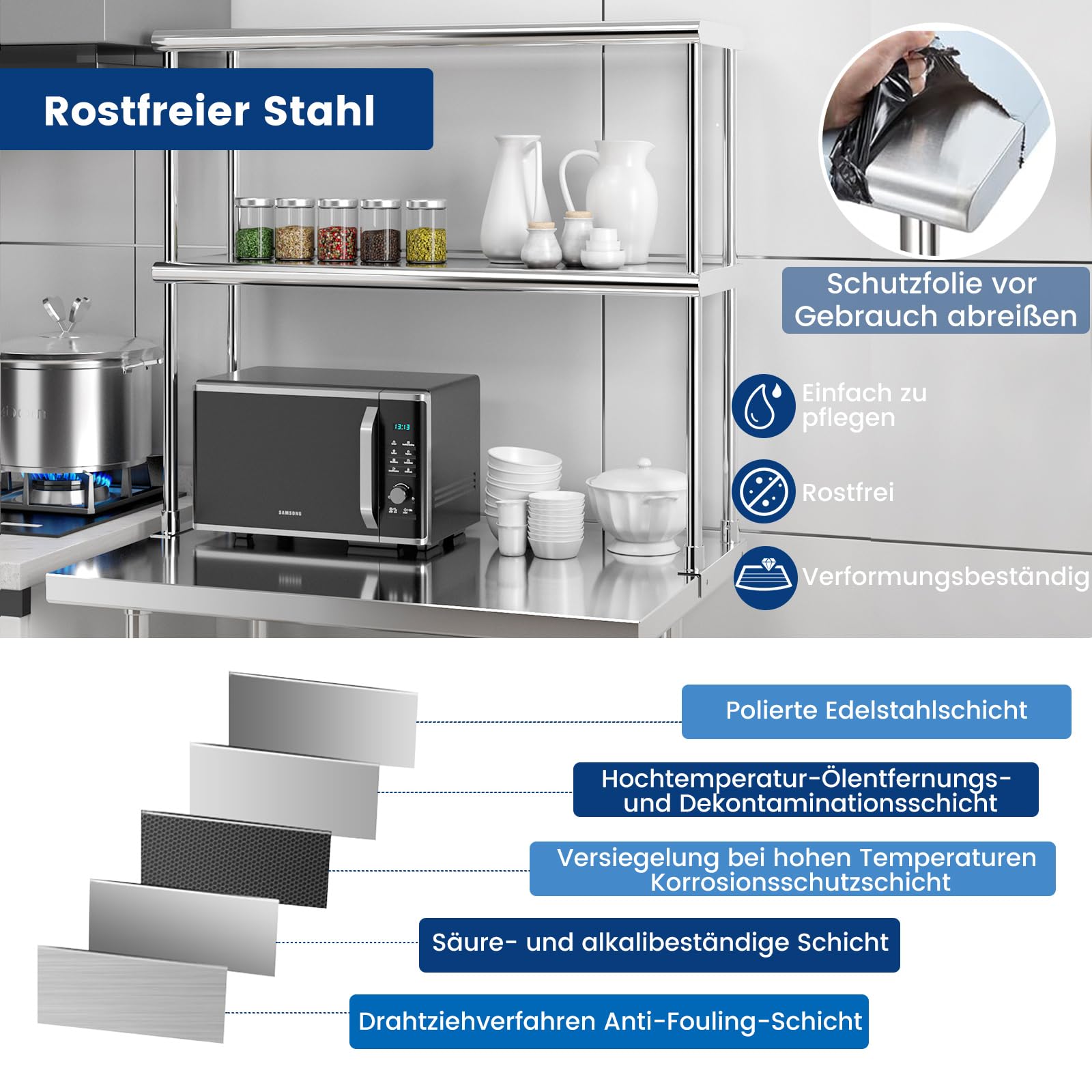 Werktafel Keukentafel Roestvrij Stalen Werktafel 1220 X 762 X 850 Mm 15 Kg P 010484718181